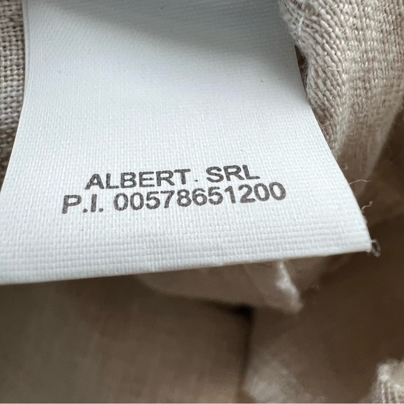 Alberto Cacciari Linen Beige Tan Dress. Size L. Made in Italy - Picture 11 of 12